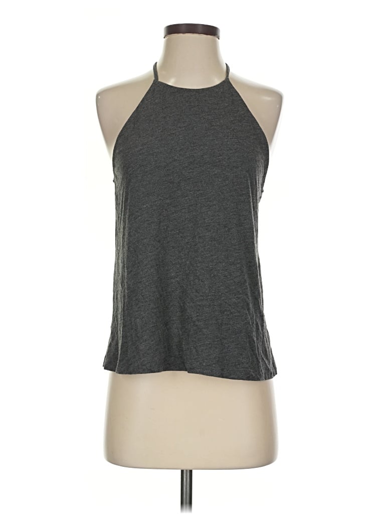 Pre-owned Bella Tank Top Gray Halter Neckline Tops