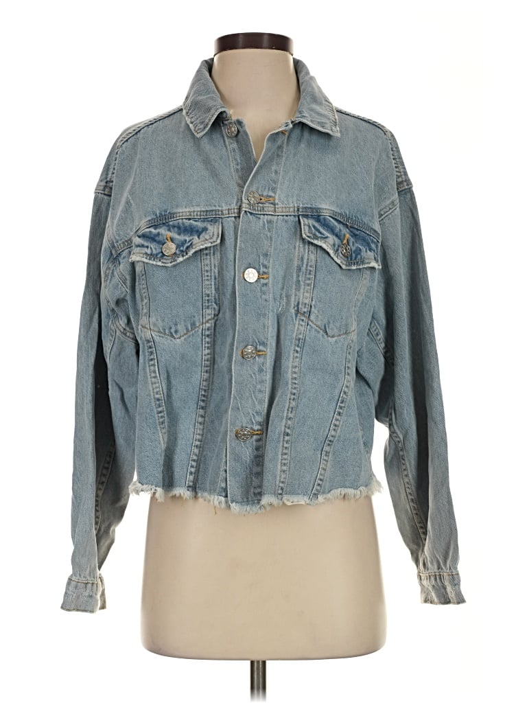 Pre-owned Mustard Seed Denim Jacket In Blue