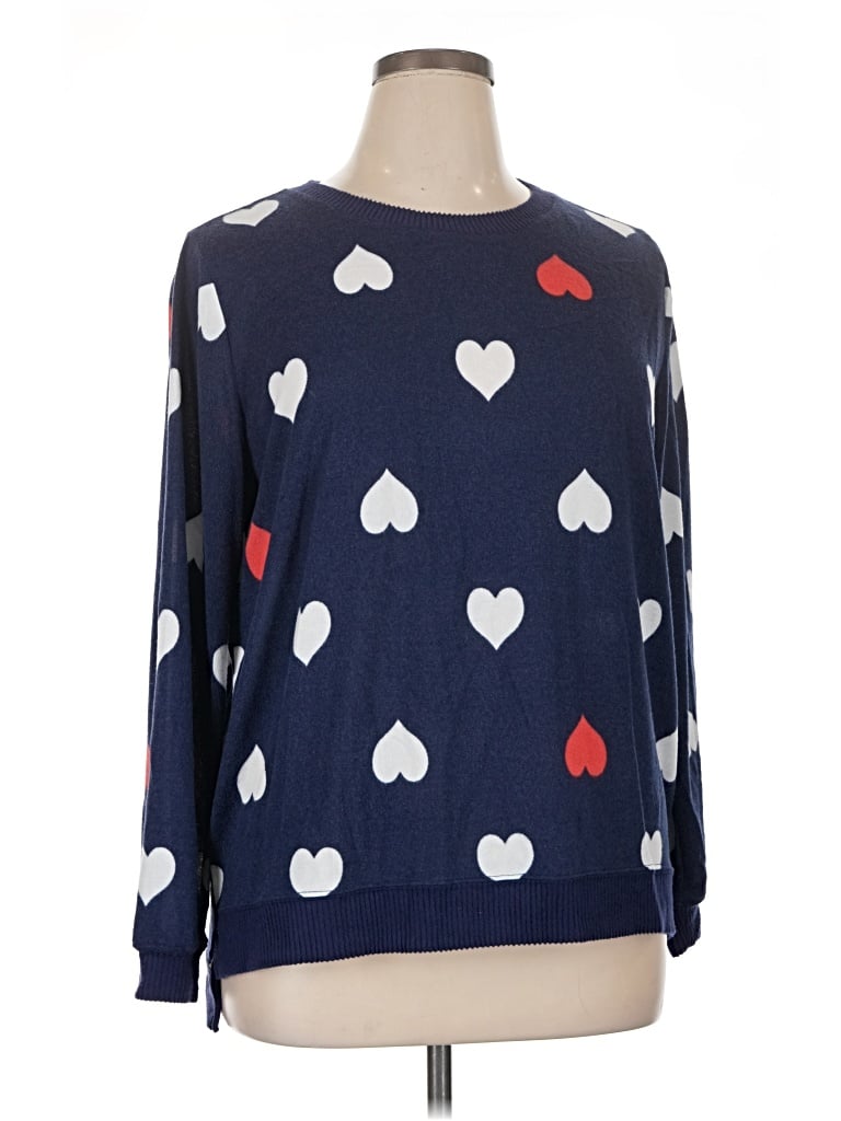 Pre-owned Emily Daniels Pullover Sweater In Blue