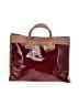Arcadia 100% Leather Graphic Tan Burgundy Laptop Bag One size - photo 1
