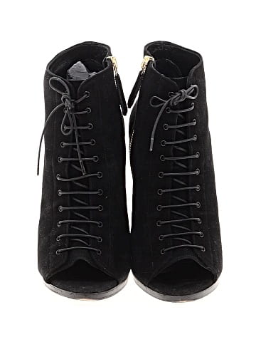 Burberry Prorsum Suede Peep Toe Booties (view 2)