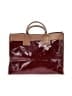 Arcadia 100% Leather Graphic Tan Burgundy Laptop Bag One size - photo 3