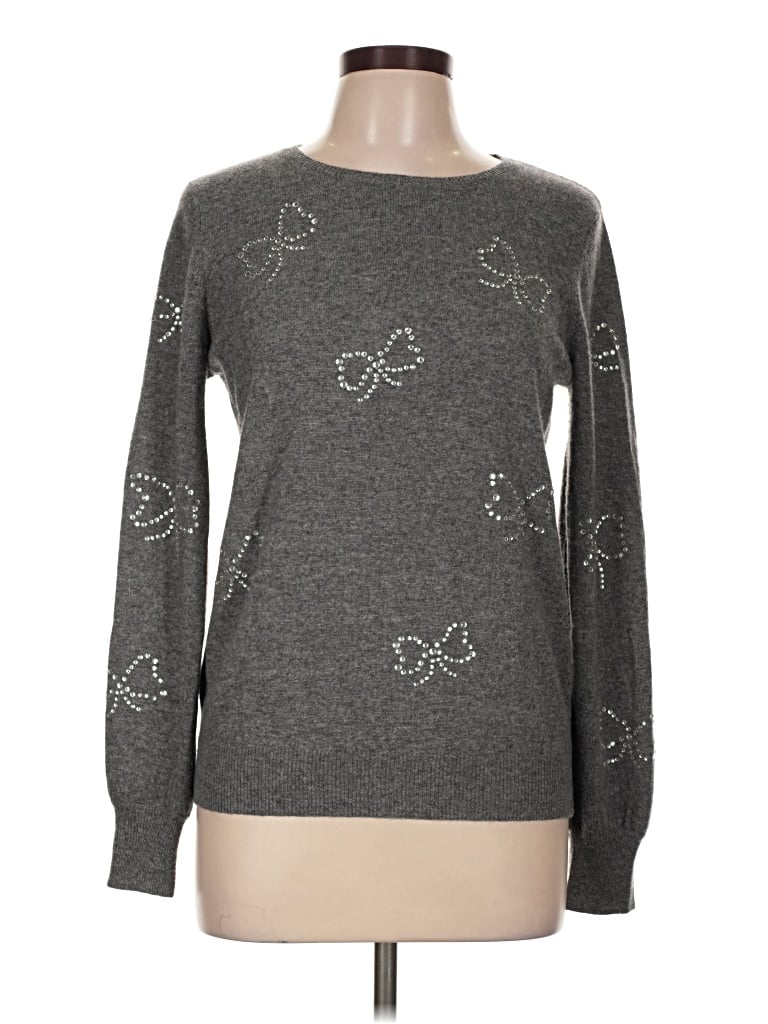 Pre-owned Sofia Cashmere Cashmere Pullover Sweater In Gray