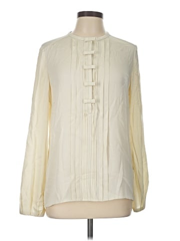 Diane von Furstenberg Long Sleeve Silk Top (view 1)