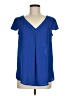 Maeve 100% Polyester Blue Short Sleeve Blouse Size 6 - photo 1