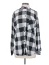 rue21 100% Polyester Checkered-gingham Gray Long Sleeve Blouse Size S - photo 1