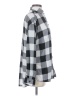 rue21 100% Polyester Checkered-gingham Gray Long Sleeve Blouse Size S - photo 4