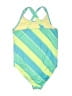 Lands' End Stripes Green One Piece Swimsuit Size 8 - photo 2