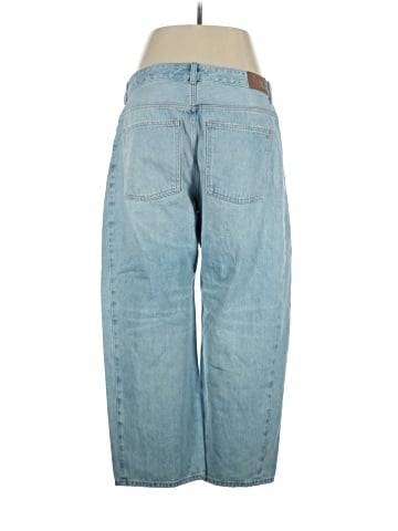 Madewell Curvy Pieced Barrel-Leg Jeans in Foster Wash (view 2)