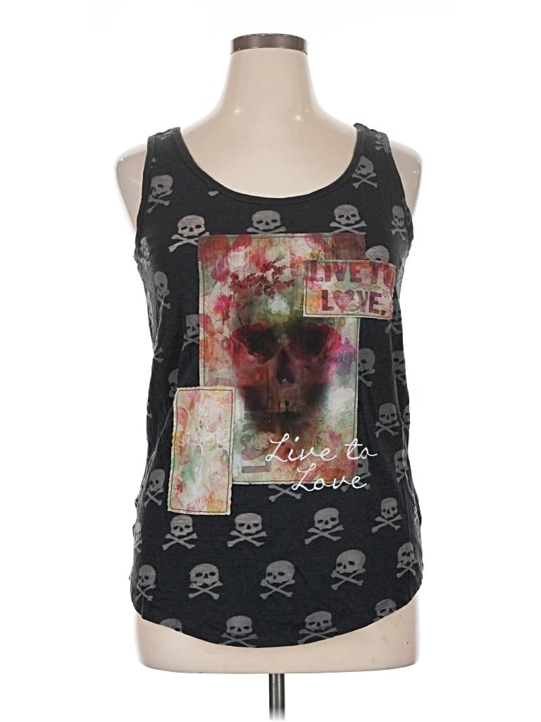 Pre-owned Lane Bryant Tank Top Black Strapless Neckline Tops