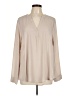 Torrid 100% Polyester Tan Long Sleeve Blouse Size Lg Plus (0) - photo 1