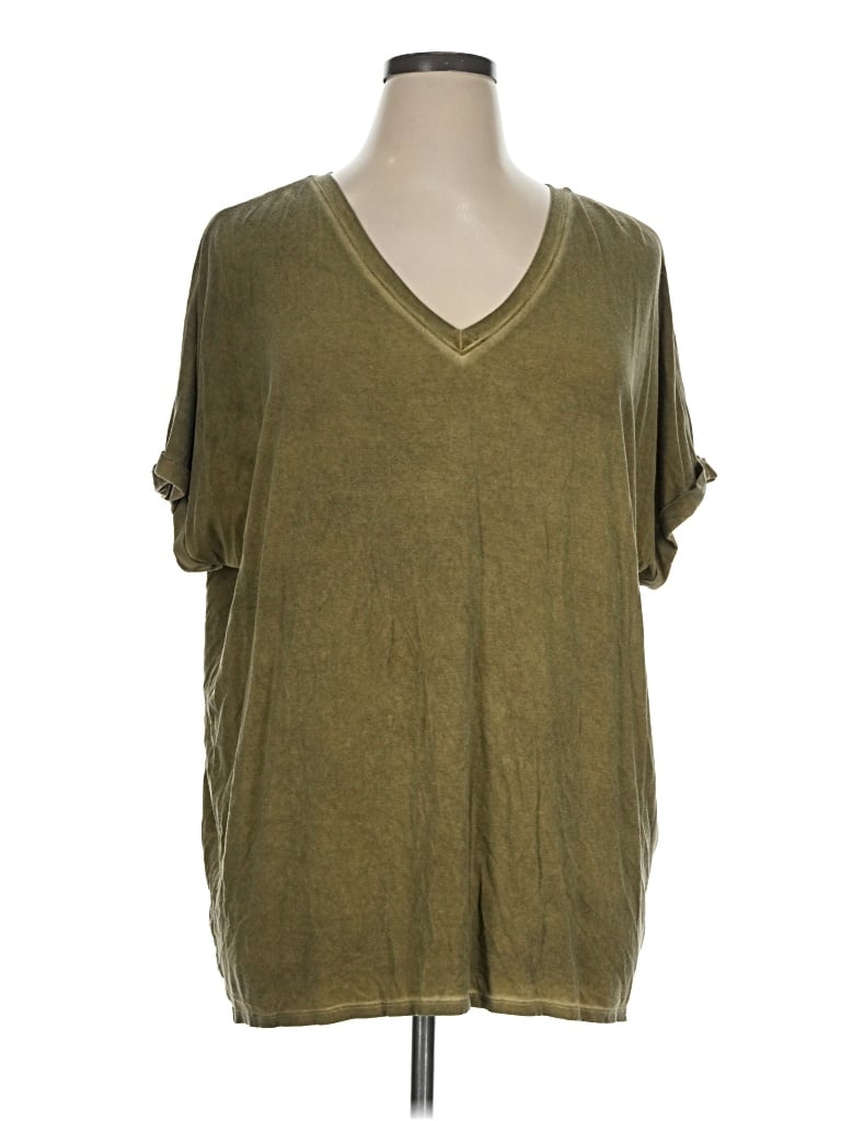 Pre-owned Wonderly Short Sleeve T-shirt In Green