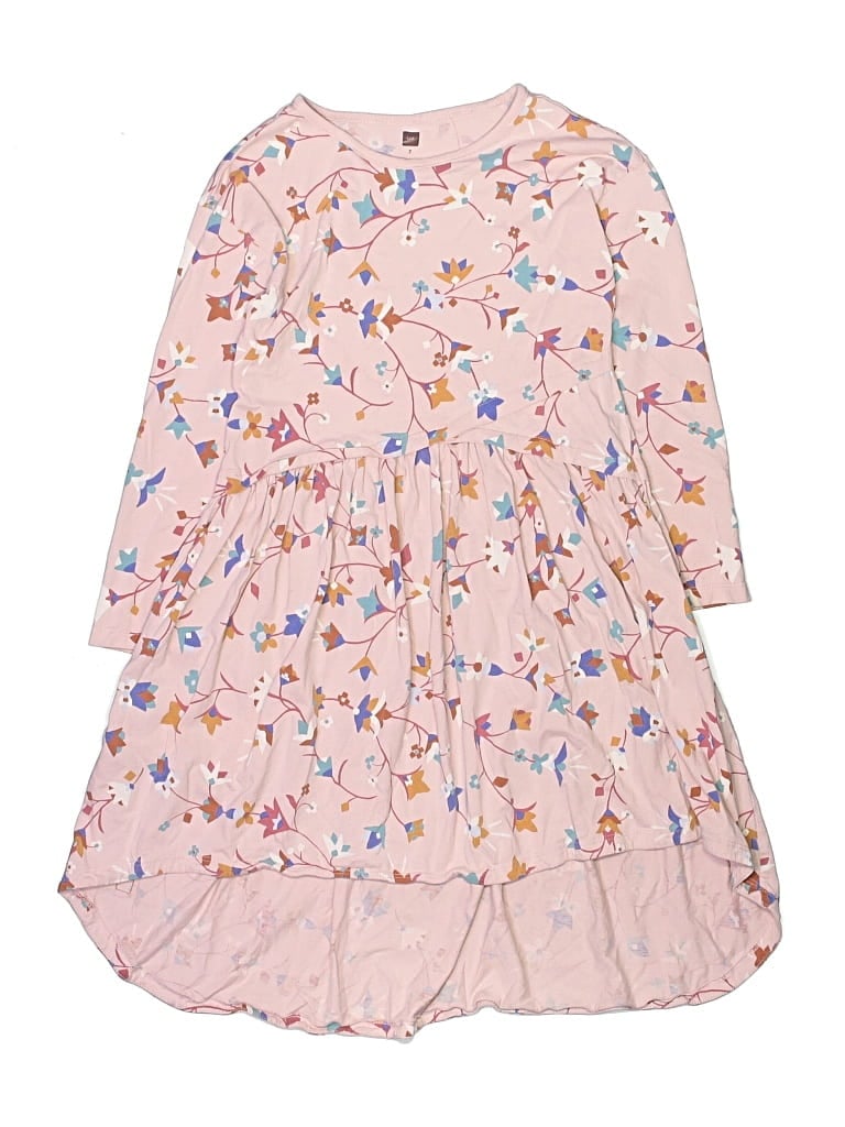 Pre-owned Tea Kids' Dress In Pink