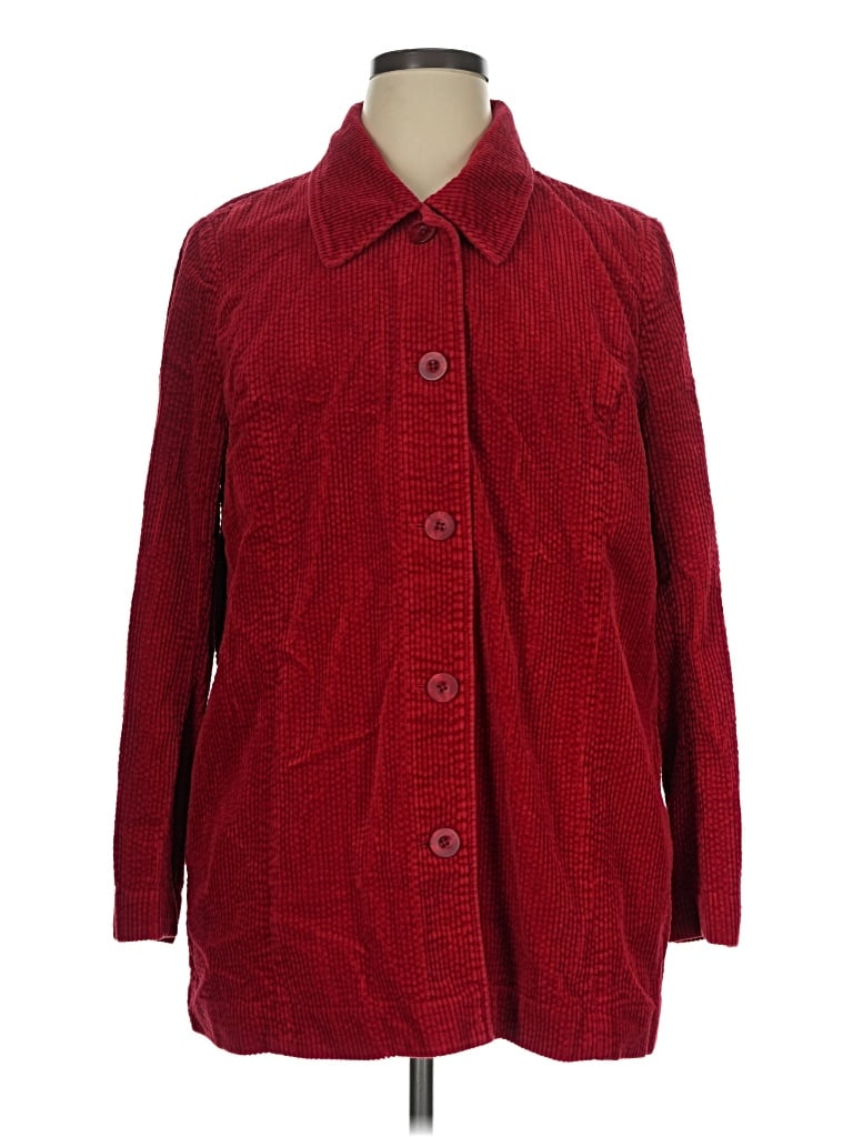 Pre-owned Jjill Coat In Red