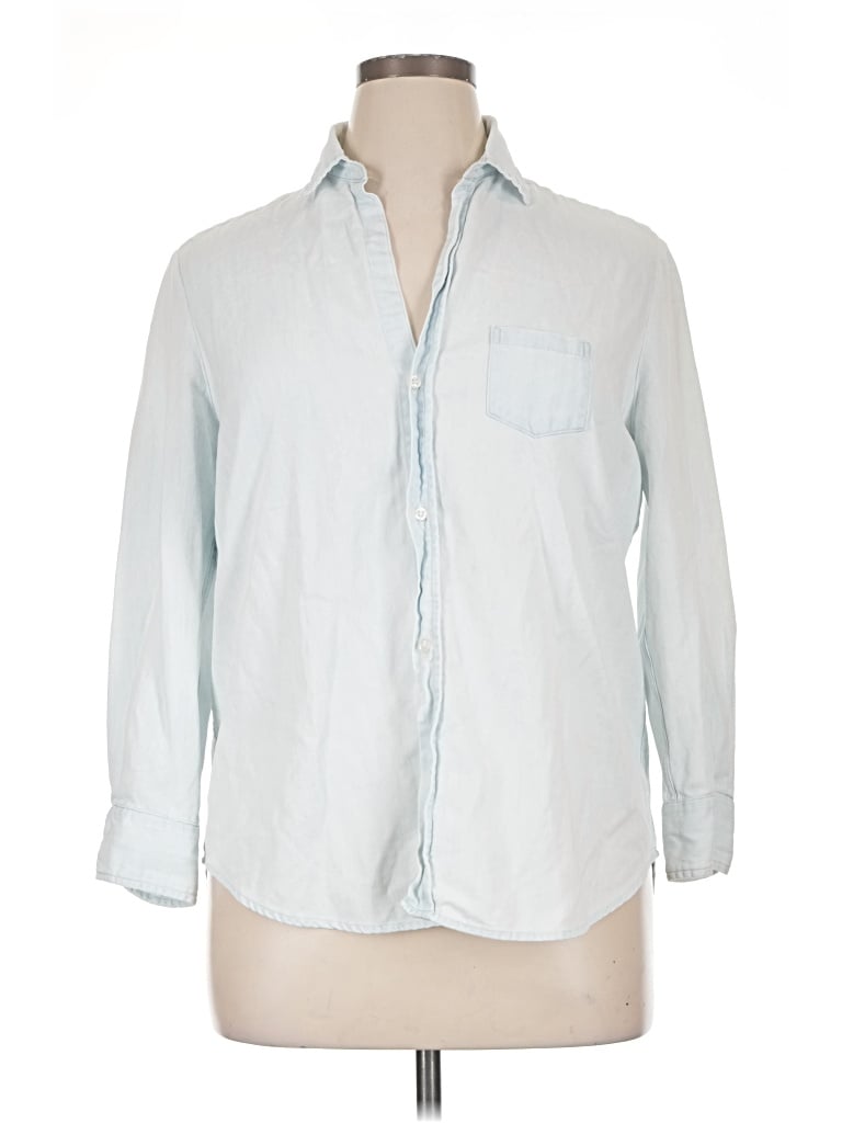 Pre-owned Frank & Eileen Long Sleeve Button Down Shirt In Blue
