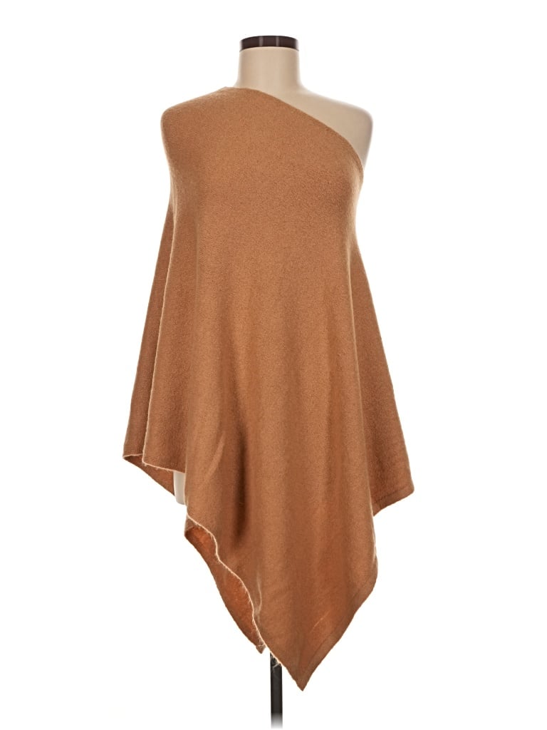 Pre-owned Look Poncho In Brown