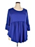 Reborn J Blue 3/4 Sleeve Blouse Size 2X - photo 1