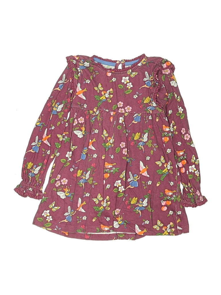 Pre-owned Mini Boden Kids' Dress In Burgundy