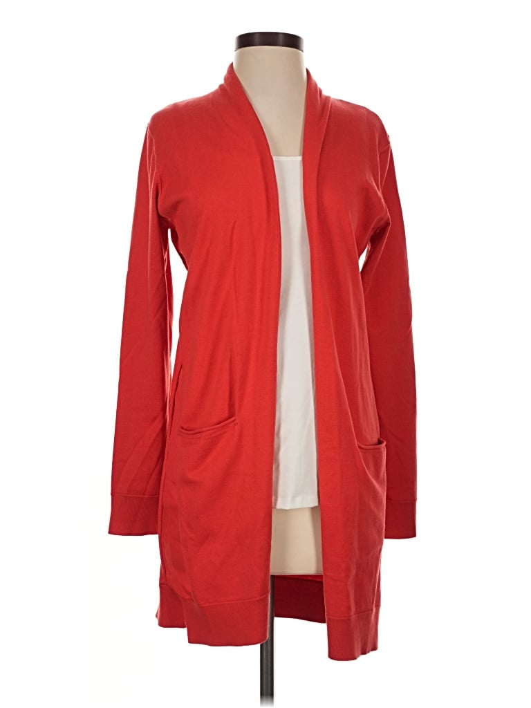 Pre-owned Doncaster Collection Cardigan Sweater In Red