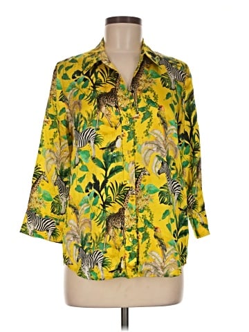 L'Agence 3/4 Sleeve Silk Top (view 1)