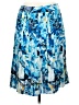 Magaschoni 100% Silk Print Blue Silk Skirt Size 8 - photo 1