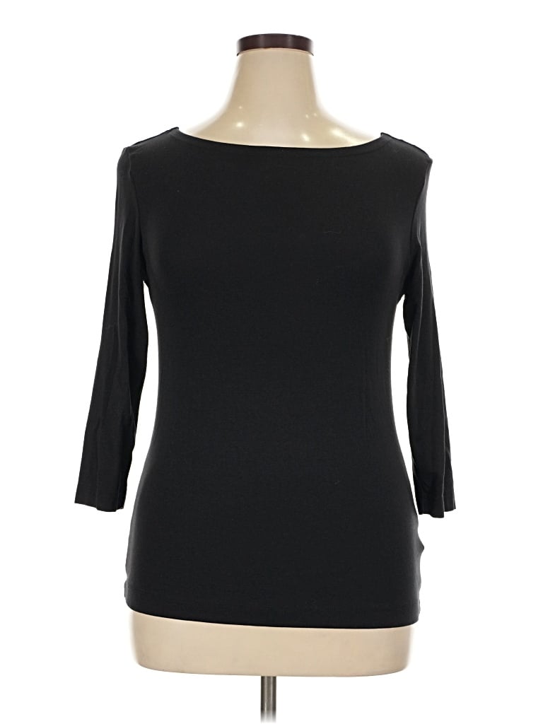 Pre-owned Amazon Essentials 3/4 Sleeve T-shirt In Black