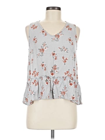 Cotton Bleu Sleeveless Blouse (view 1)