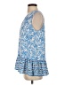 Lilly Pulitzer 100% Polyester Print White Blue Sleeveless Blouse Size S - photo 5