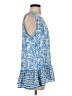 Lilly Pulitzer 100% Polyester Print White Blue Sleeveless Blouse Size S - photo 4