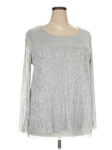 JM Collection Long Sleeve Top (view 1)