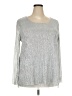 JM Collection Silver Long Sleeve Top Size 3X - photo 1