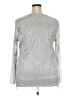 JM Collection Silver Long Sleeve Top Size 3X - photo 2