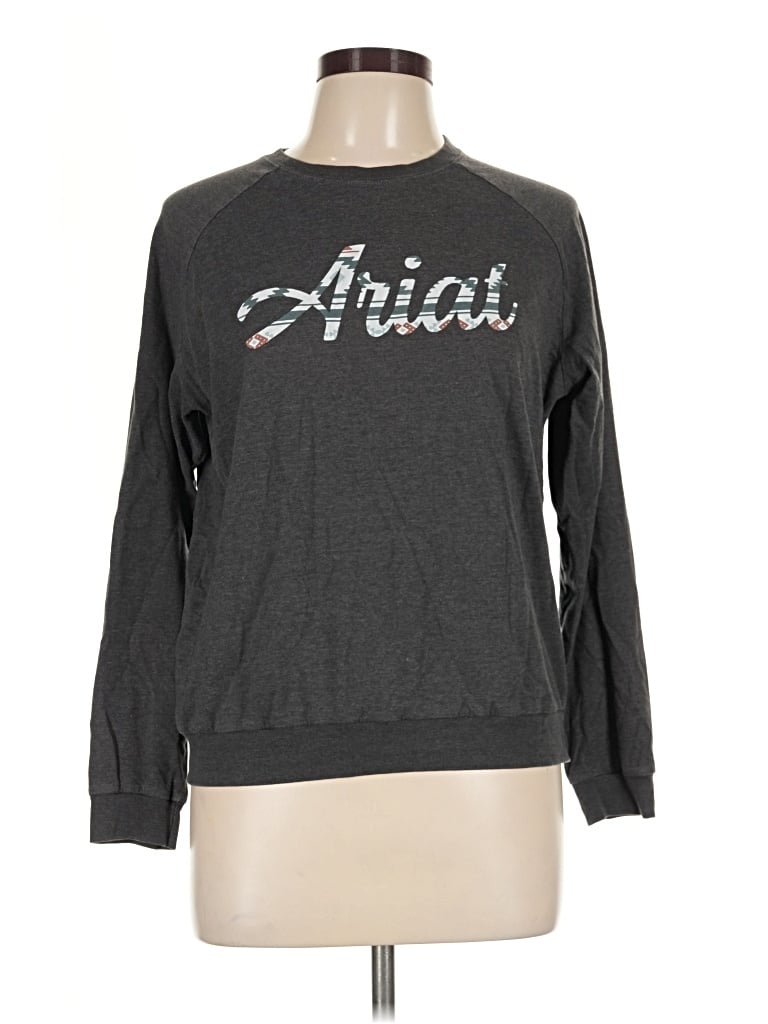 Pre-owned Ariat Long Sleeve T-shirt In Gray
