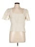 Lulus 100% Linen Ivory Short Sleeve Blouse Size L - photo 1