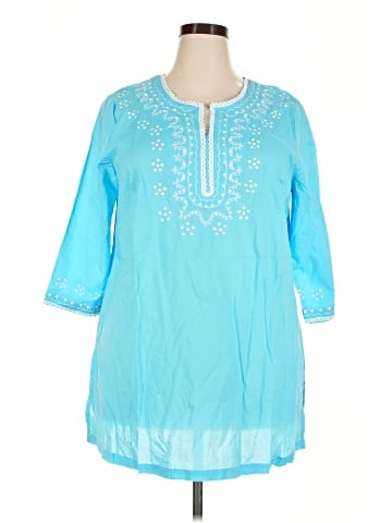 Woman Within 3/4 Sleeve Top (view 1)