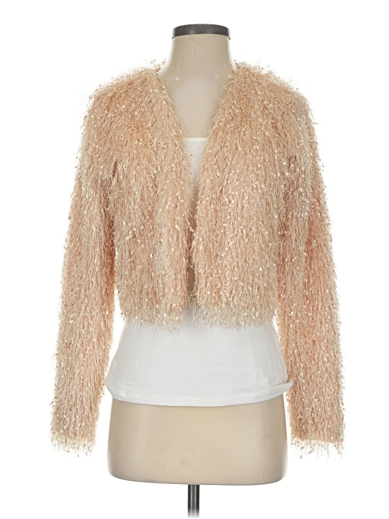 Pre-owned Forever 21 Faux Fur Jacket In Ivory