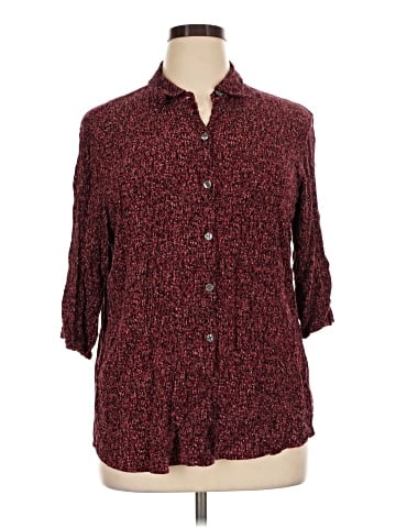 Liz Claiborne 3/4 Sleeve Button-Down Shirt (view 1)