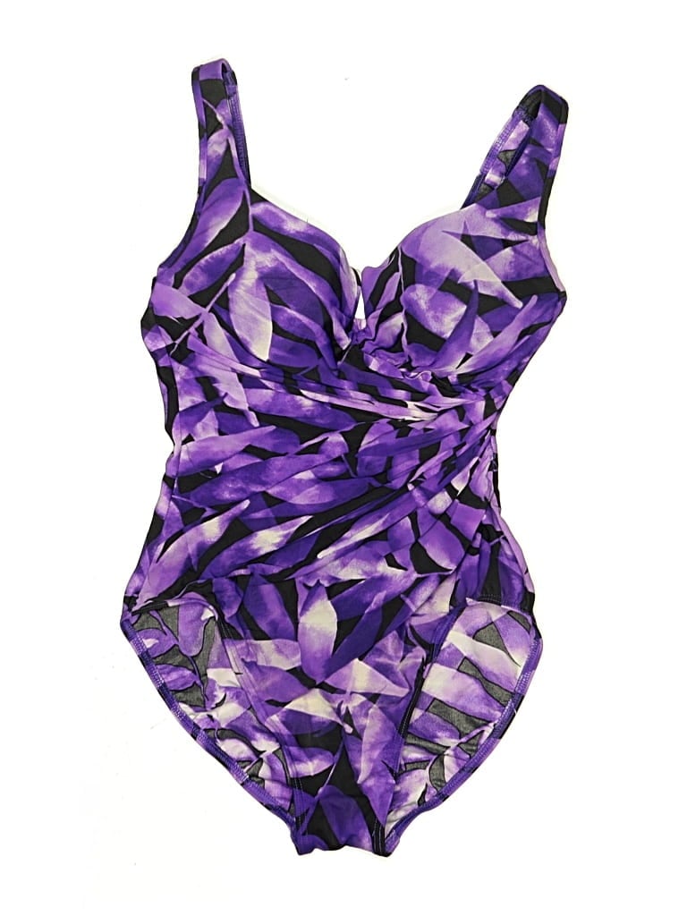 Pre-owned Miraclesuit One Piece Swimsuit In Purple