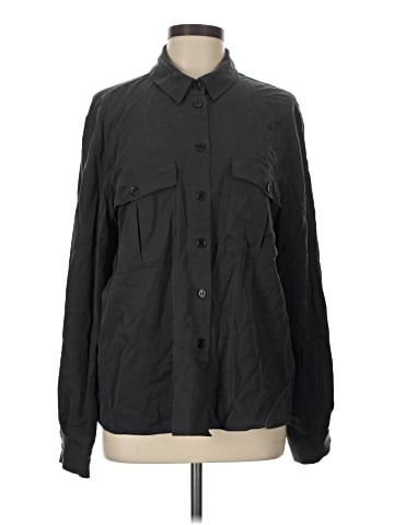 Topshop Long Sleeve Button-Down Shirt (view 1)