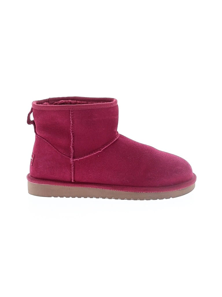 Pre-owned Koolaburra By Ugg Ankle Boots In Burgundy