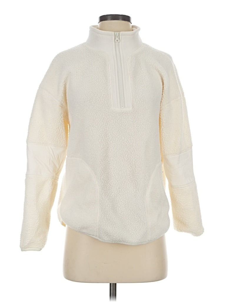 Pre-owned T By Talbots Fleece Jacket In Ivory