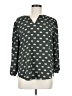 Fun2Fun Polka Dots Gray 3/4 Sleeve Blouse Size M - photo 1