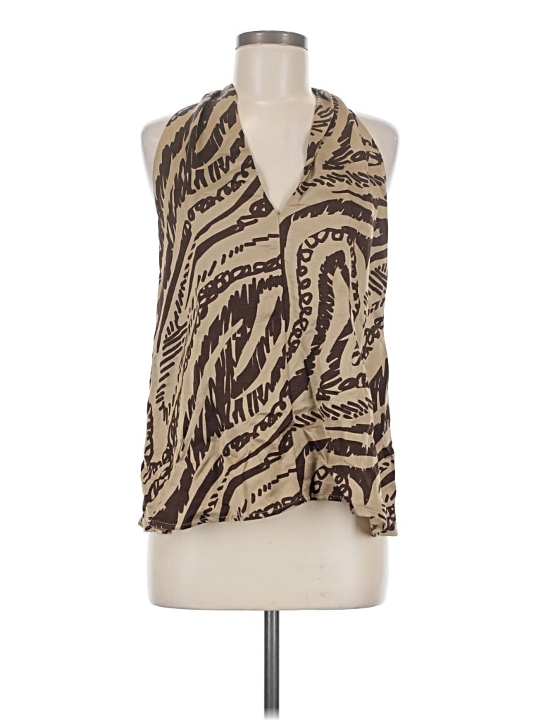Pre-owned Ottod'ame Sleeveless Blouse In Brown