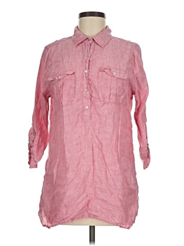 Jones & Co 3/4 Sleeve Button-Down Shirt (view 1)