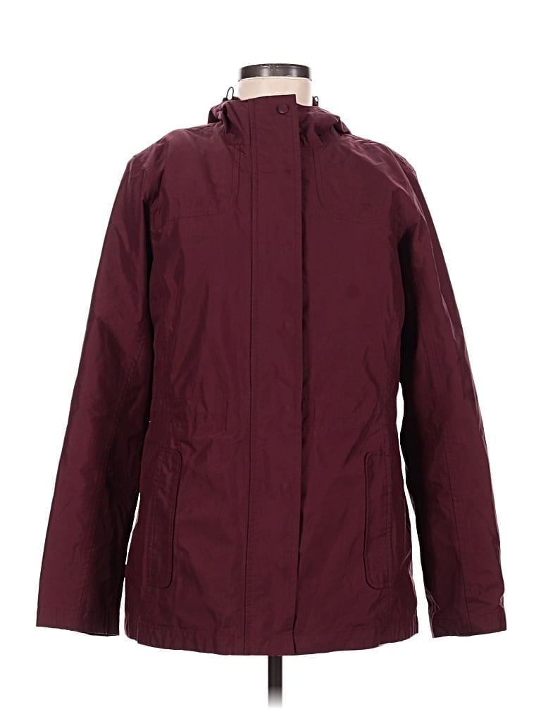 Pre-owned L.l.bean Cardigan Sweater In Burgundy