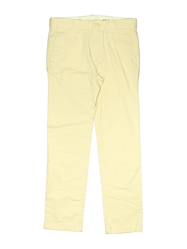 Pre-owned Crewcuts Kids' Khaki Pant In Yellow