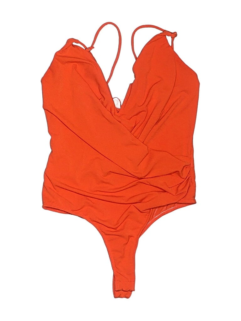 Pre-owned Astr Bodysuit In Orange