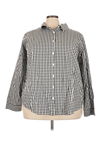 Ellos Long Sleeve Button-Down Shirt (view 1)