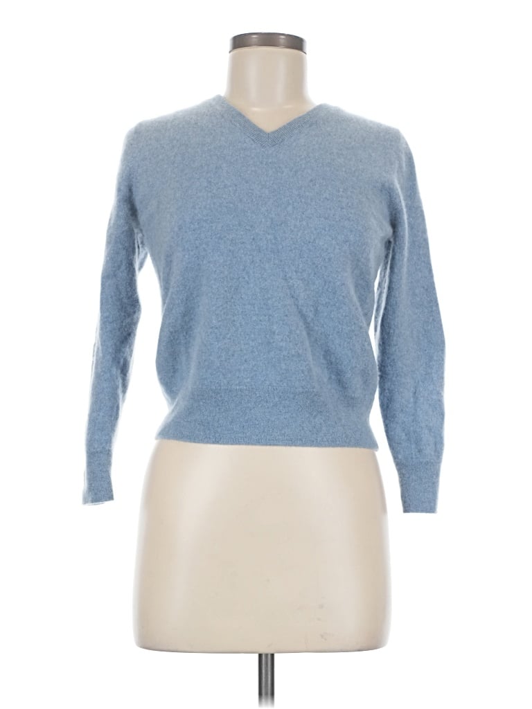 Pre-owned Quince Cashmere Pullover Sweater In Blue