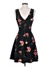 Soprano Floral Black Casual Dress Size S - photo 2